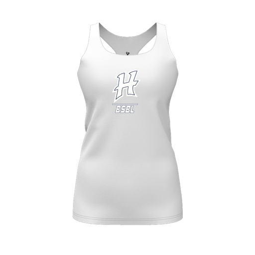 [FT0TRBWH-FYS-LOGO1] Decker Racerback Tank Top (Female Youth S, White, Logo 1)