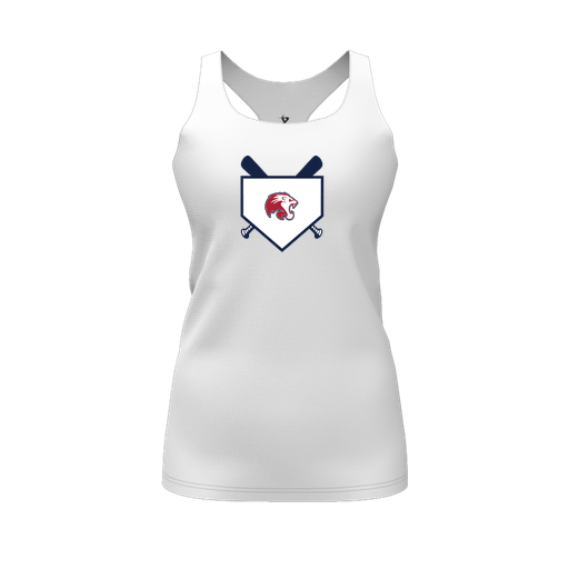 [CUS-DFW-RCBK-PER-WHT-FYS-LOGO3] Racerback Tank Top (Female Youth S, White, Logo 3)