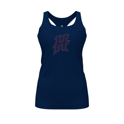 [FT0TRBNV-FYS-LOGO2] Decker Racerback Tank Top (Female Youth S, Navy, Logo 2)