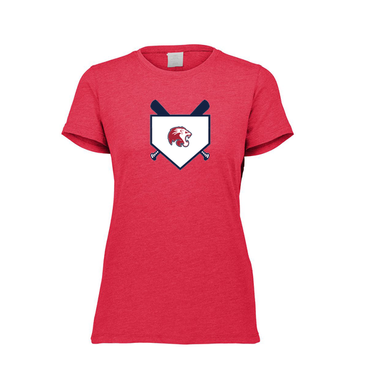 [FTSCUBRD-FAXS-LOGO3] Decker Women's Tri-Blend T-Shirt - Short Sleeve (Female Adult XS, Red, Logo 3)
