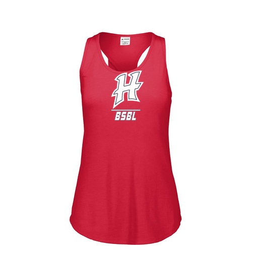 [3078.V96.S-LOGO1] Ladies Tri Blend Tank Top (Female Adult S, Red, Logo 1)