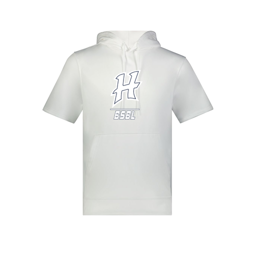 [6871.005.S-LOGO1] Men's Dri Fit Short Sleeve Hoodie (Adult S, White, Logo 1)