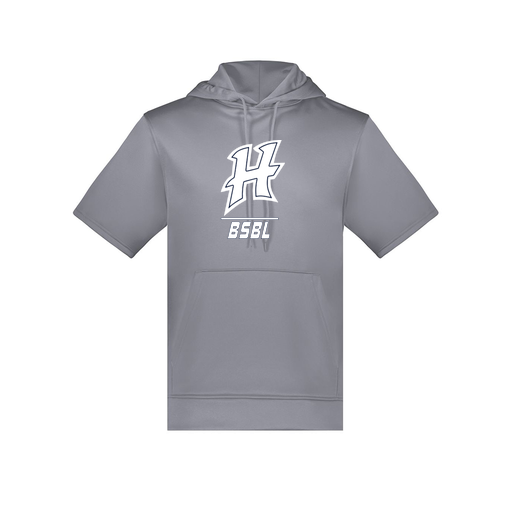 [6871.059.S-LOGO1] Men's Dri Fit Short Sleeve Hoodie (Adult S, Gray, Logo 1)