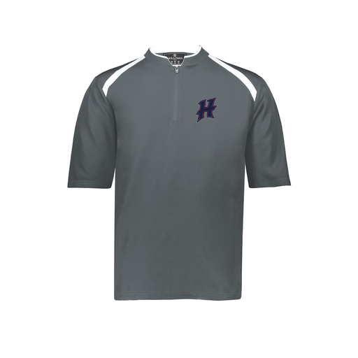 [229581-AS-GRY-LOGO2] Men's Dugout Short Sleeve Pullover (Adult S, Gray, Logo 2)