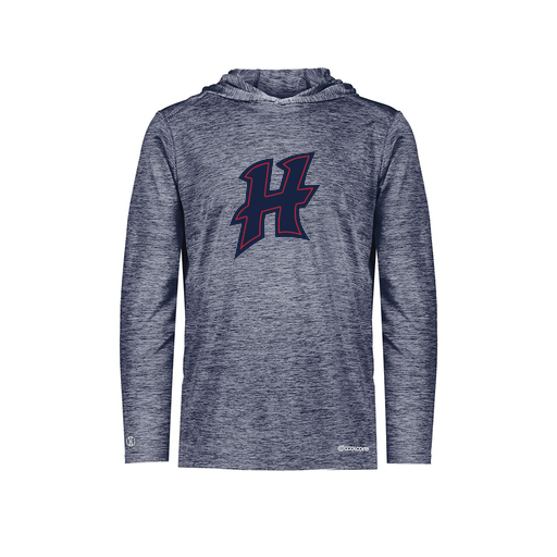 [FOLHCGNV-YS-LOGO2] Decker Youth Charge Hoodie (Youth S, Navy, Logo 2)