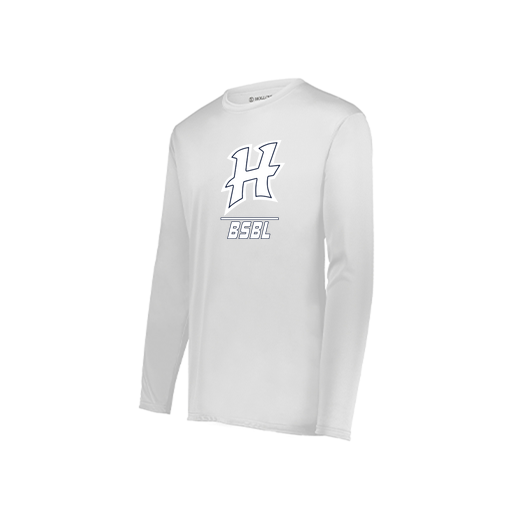 [222822.005.XS-LOGO1] Men's LS Smooth Sport Shirt (Adult XS, White, Logo 1)