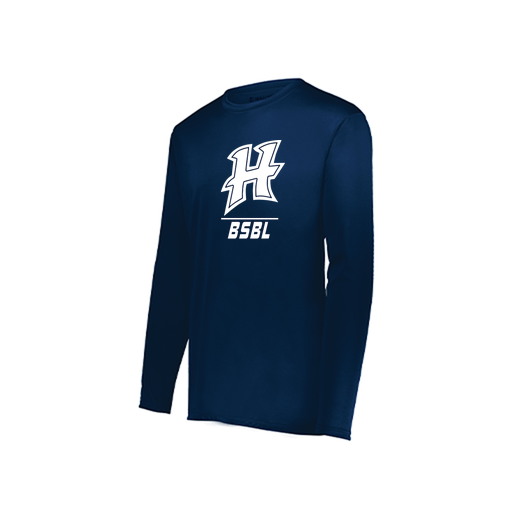 [222822.065.XS-LOGO1] Men's LS Smooth Sport Shirt (Adult XS, Navy, Logo 1)