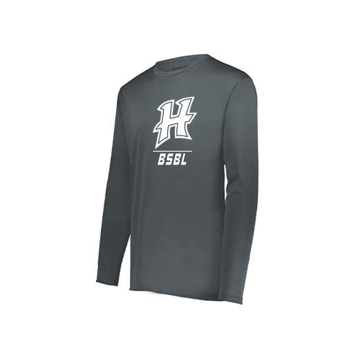 [222822.059.XS-LOGO1] Men's LS Smooth Sport Shirt (Adult XS, Gray, Logo 1)