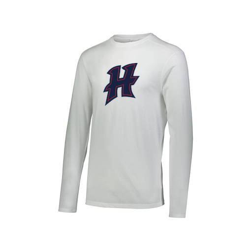 [FTLCUBWH-AXS-LOGO2] Decker Men's Tri-Blend T-Shirt - Long Sleeve (Adult XS, White, Logo 2)