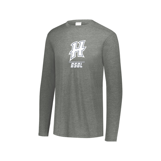 [FTLCUBGY-AXS-LOGO1] Decker Men's Tri-Blend T-Shirt - Long Sleeve (Adult XS, Gray, Logo 1)