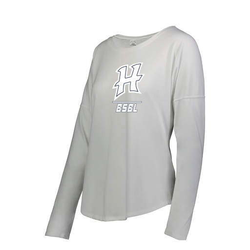 [FTLCUBWH-FAS-LOGO1] Decker Women's Tri-Blend T-Shirt - Long Sleeve (Female Adult S, White, Logo 1)