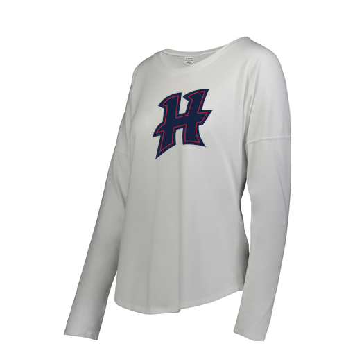 [FTLCUBWH-FAS-LOGO2] Decker Women's Tri-Blend T-Shirt - Long Sleeve (Female Adult S, White, Logo 2)